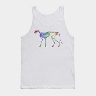 Cat Skeleton Rainbow Tank Top